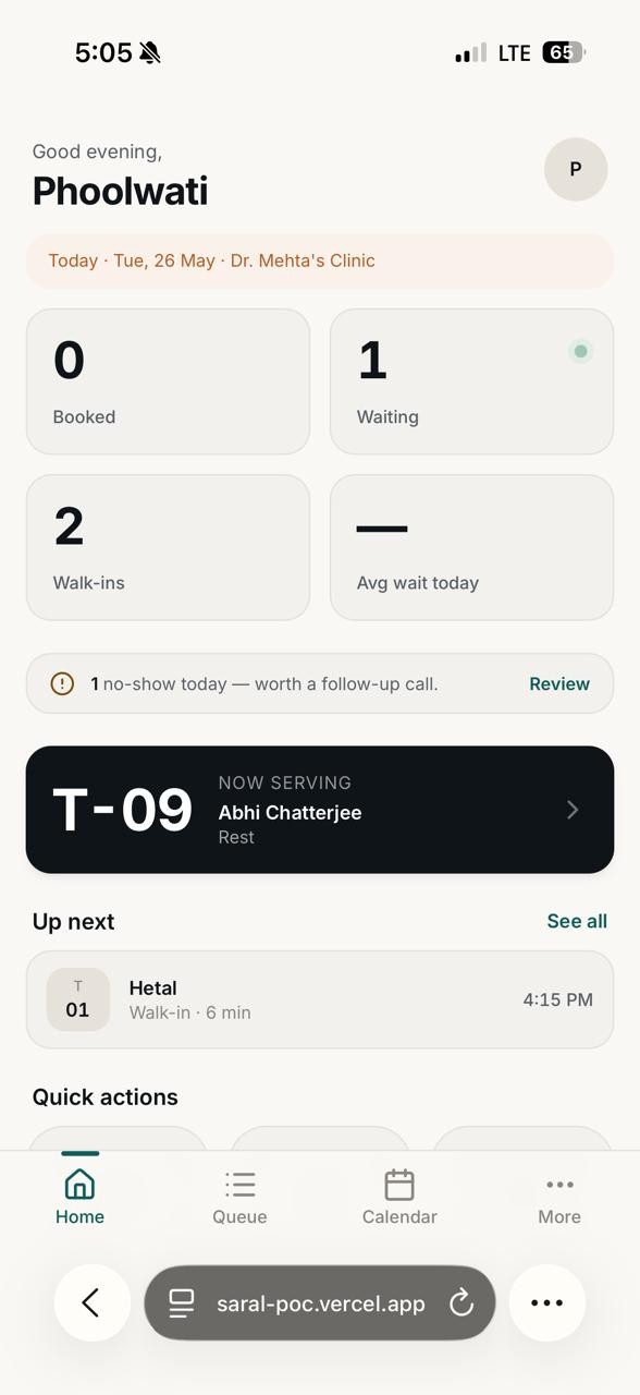 Bottom nav: Home, Queue, Calendar, More. Search lived behind a menu and people couldn't find it.