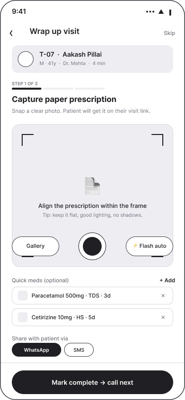 From 40 HMWs to three concept directions — lo-fi step 4